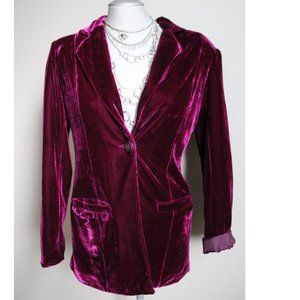 rock n roll purple velvet blazer